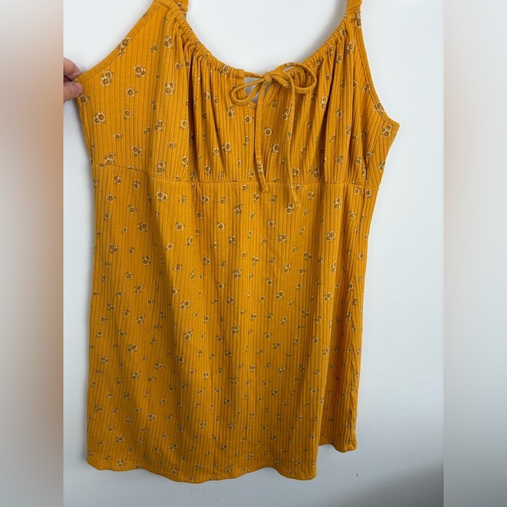 Plus Size Arizona Jean Co Sunflower Babydoll Dress Gold & Brown sz XXL Y2K